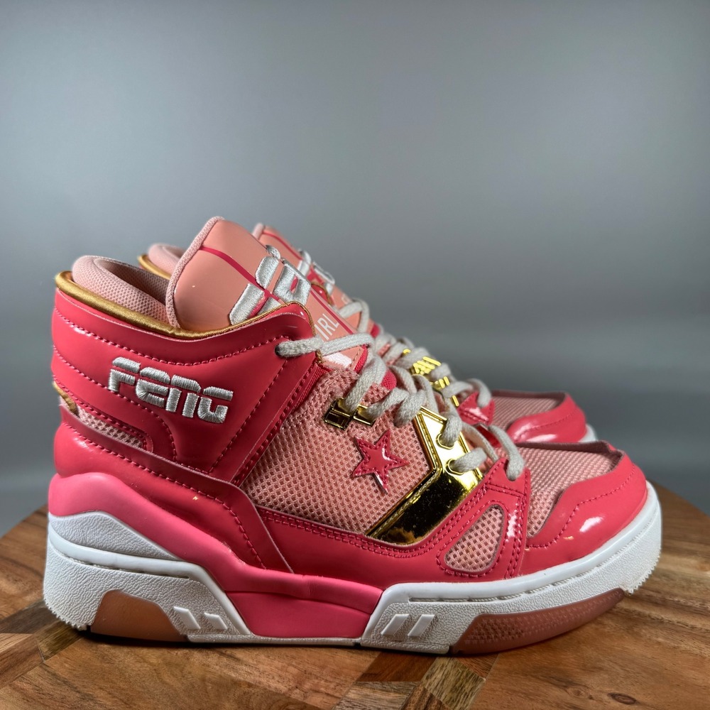 Converse ERX 260 Mid Top "Girl Power" Pink Patent Leather Sneakers Women's‎  5